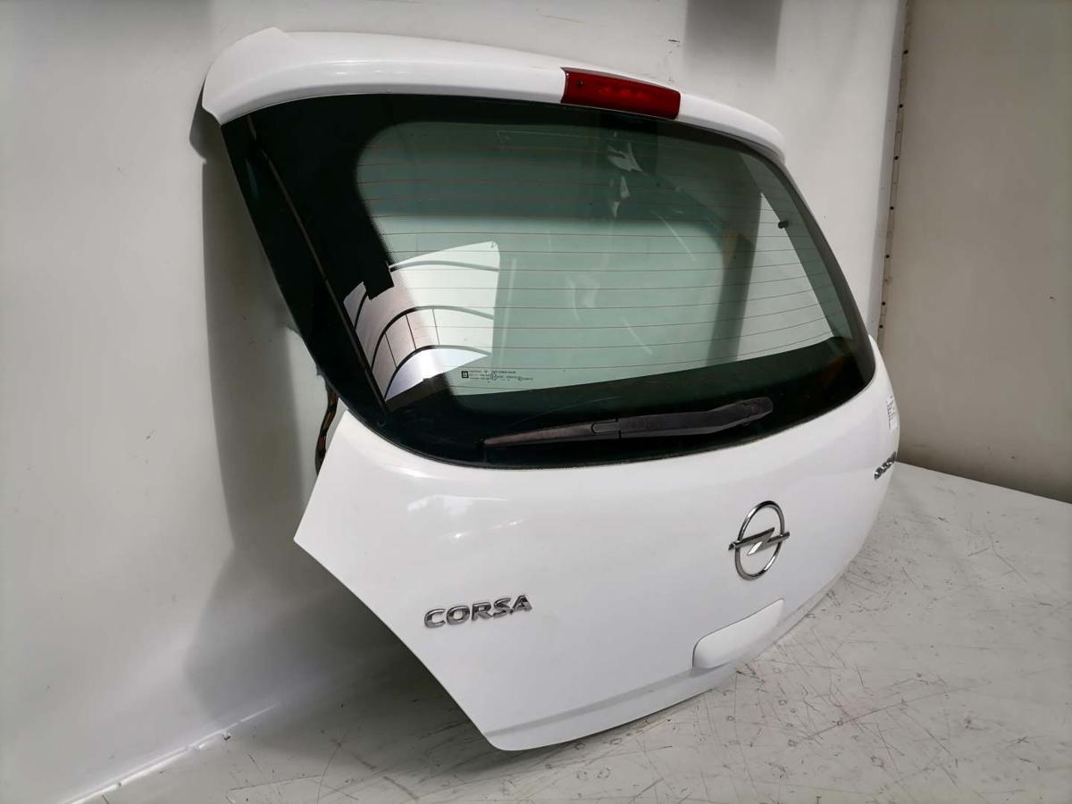 Opel Corsa D original Heckklappe mit Scheibe Z474 Casablancaweiss 3-Türer BJ10